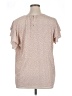 Adrianna Papell Tan Short Sleeve Top Size XL - photo 2
