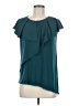 Cato Teal Short Sleeve Blouse Size M - photo 1