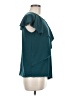 Cato Teal Short Sleeve Blouse Size M - photo 4