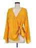 Lovers + Friends Yellow Long Sleeve Blouse Size M - photo 1