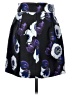 J.Crew 100% Polyester Floral Black Casual Skirt Size 0 - photo 2
