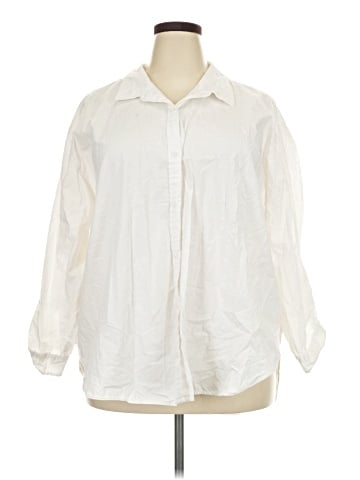 Gloria Vanderbilt 3/4 Sleeve Button-Down Shirt (view 1)