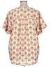 Entro 100% Polyester Tropical Ivory Short Sleeve Blouse Size 1X - photo 2