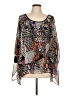 Linea Domani Brown 3/4 Sleeve Blouse Size L - photo 1