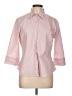 DCC Stripes Pink 3/4 Sleeve Blouse Size L - photo 1