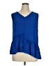 Halogen 100% Polyester Blue Sleeveless Blouse Size XL - photo 1