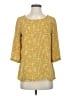 HD in Paris 100% Polyester Yellow 3/4 Sleeve Blouse Size 2 - photo 1