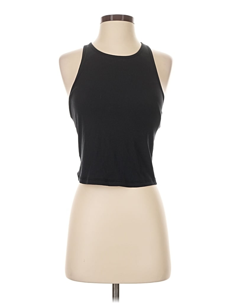 Pre-owned Vuori Tank Top Black Halter Neckline Tops