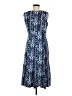 Perceptions 100% Polyester Chevron-herringbone Blue Casual Dress Size M - photo 2