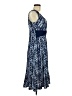 Perceptions 100% Polyester Chevron-herringbone Blue Casual Dress Size M - photo 4