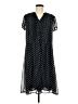 Robert Louis Polka Dots Black Casual Dress Size M - photo 1