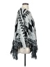 Adora Chevron-herringbone Gray Poncho Size S - photo 4