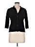 Mixit Black 3/4 Sleeve Button-Down Shirt Size M - photo 1