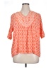 One World 100% Rayon Orange 3/4 Sleeve Blouse Size XL - photo 1