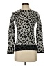 Magaschoni 100% Cashmere Animal Print Gray Cashmere Pullover Sweater Size S - photo 1