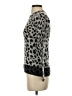 Magaschoni 100% Cashmere Animal Print Gray Cashmere Pullover Sweater Size S - photo 5