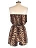 Pretty Young Thing Animal Print Brown Romper Size L - photo 2