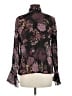 Apostrophe 100% Polyester Floral Purple Long Sleeve Blouse Size M - photo 2
