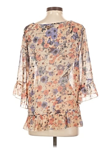 Eyeshadow 3/4 Sleeve Blouse (view 2)