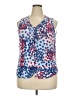 Liz Claiborne 100% Rayon Blue Sleeveless Blouse Size XXL Petite - photo 1
