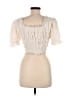 Adora 100% Polyester Ivory Short Sleeve Blouse Size M - photo 2