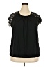 Automet Black Short Sleeve Blouse Size XXL - photo 1