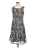 Perceptions Animal Print Gray Casual Dress Size S - photo 1