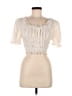 Adora 100% Polyester Ivory Short Sleeve Blouse Size M - photo 1