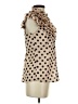 Truth NYC 100% Polyester Polka Dots Tan Short Sleeve Blouse Size S - photo 4