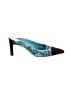 Salvatore Ferragamo Paisley Blue Heels Size 8 1/2 - photo 1