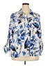 Rebecca Malone Print Blue 3/4 Sleeve Blouse Size 2X - photo 1