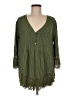 Venus 100% Viscose Green 3/4 Sleeve Blouse Size M - photo 1