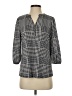 Perseption Concept Houndstooth Gray 3/4 Sleeve Blouse Size S - photo 1