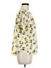 dalia Floral Yellow Short Sleeve Blouse Size M - photo 4