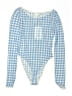 Acne Studios 100% Nylon Blue Essan Gingham Bodysuit Size S - photo 1