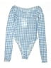 Acne Studios 100% Nylon Blue Essan Gingham Bodysuit Size S - photo 2
