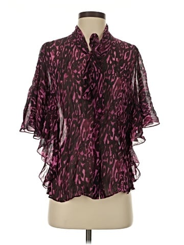 Lafayette 148 New York Short Sleeve Silk Top (view 1)