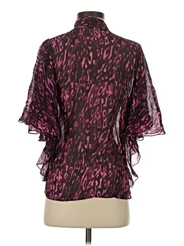 Lafayette 148 New York Short Sleeve Silk Top (view 2)