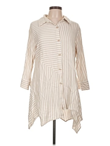 Soft Surroundings 3/4 Sleeve Button-Down Shirt (view 1)