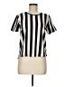 Unbranded Stripes Ivory Short Sleeve Top Size M (estimated) - photo 1
