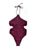 Parade Solid Burgundy One Piece Swimsuit Size M - photo 1