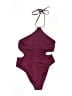Parade Solid Burgundy One Piece Swimsuit Size M - photo 2