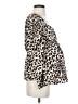 Topshop 100% Polyester Animal Print Multi Color Ivory 3/4 Sleeve Blouse Size 4 Maternity - photo 4
