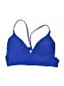 Shein Solid Blue Swimsuit Top Size L - photo 1