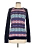Chaps Print Blue Pullover Sweater Size M - photo 1