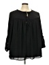 DR2 100% Polyester Black 3/4 Sleeve Blouse Size 3X - photo 1
