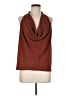A.L.C. 100% Polyester Brown Sleeveless Blouse Size 8 - photo 1