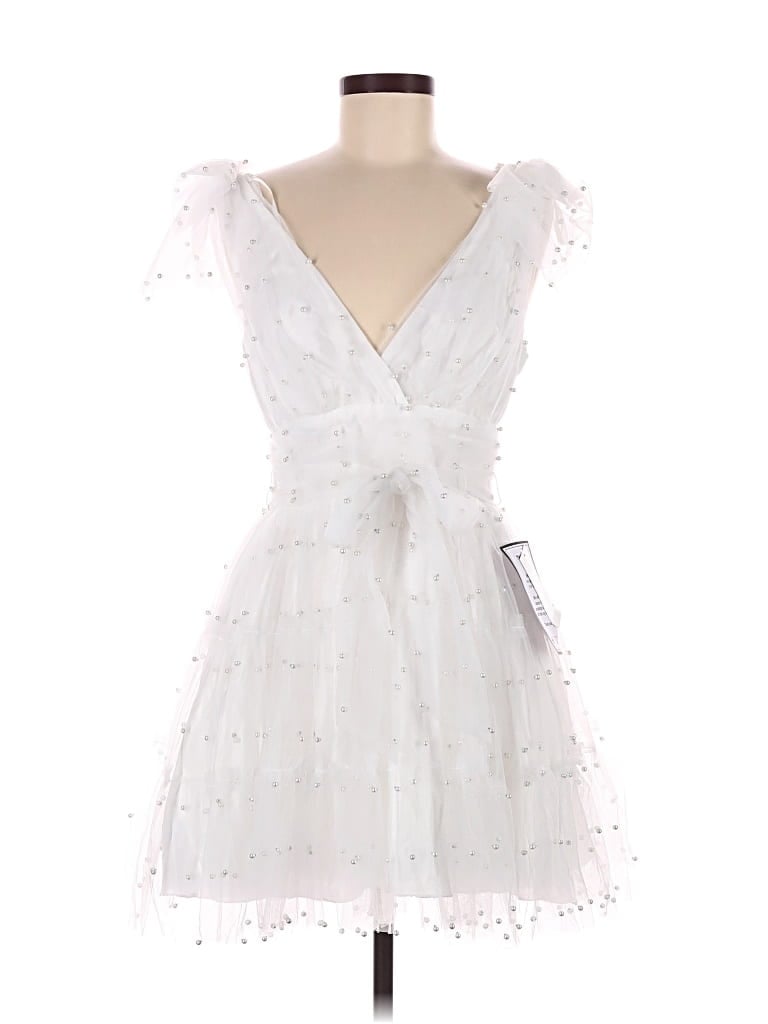 B Darlin Cocktail Dress In White