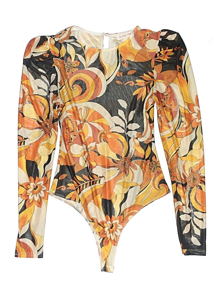 Pre-owned Flying Tomato Long Sleeve Blouse In Orange