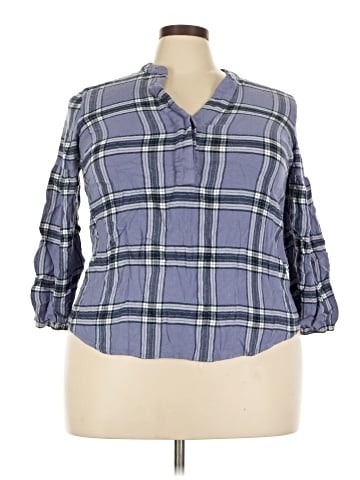 Lane Bryant 3/4 Sleeve Button-Down Shirt (view 1)